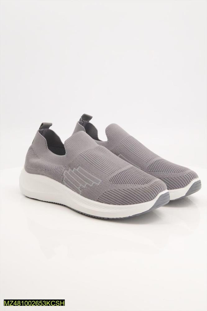 Slip-on Jogging Shoes White Rubber Sole Comfortable