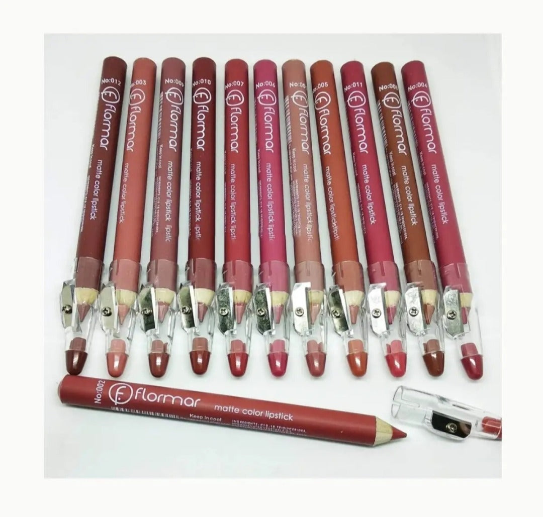 Pack of 6 or 12 Lip Liners Pencils LipPencils Nude Dark Shades Matte Waterproof