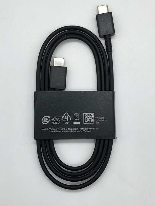 100% Original Samsung Galaxy Cable Dual Type C To Type C Super Fast Charging 35W / 25W / 15W 3A For Galaxy S22 5g S21 Ultra S20 Note 20 10 A71 A32